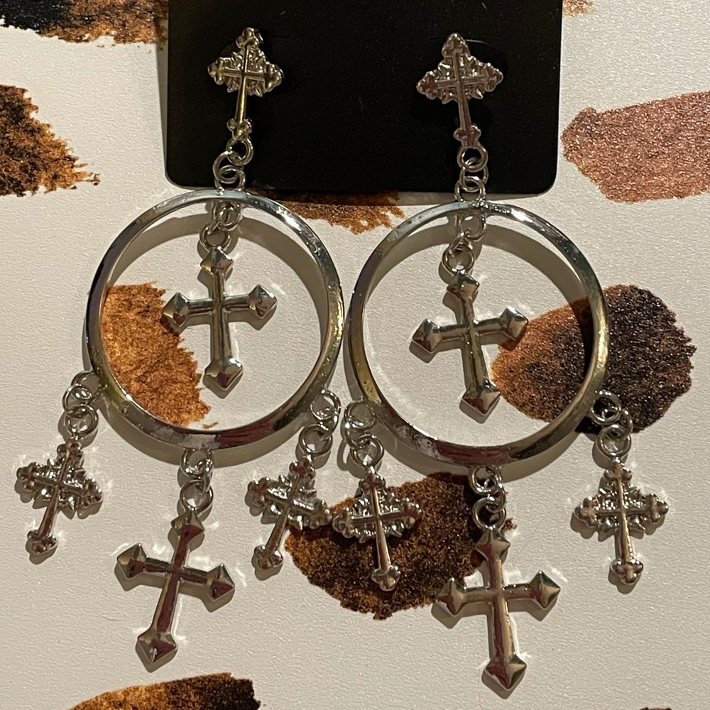 Gothic Cross Earrings